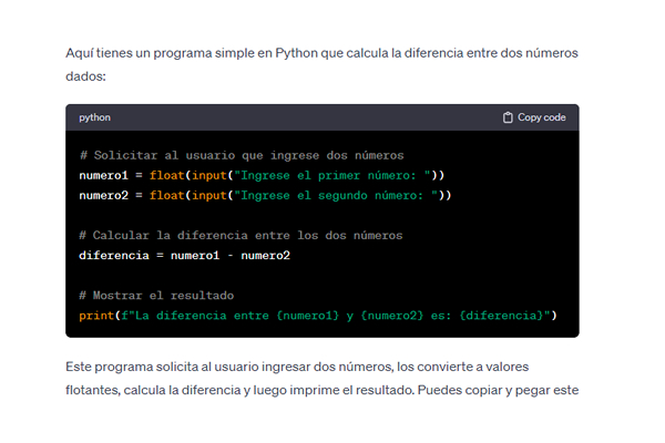 Ayuda en programación con IA
